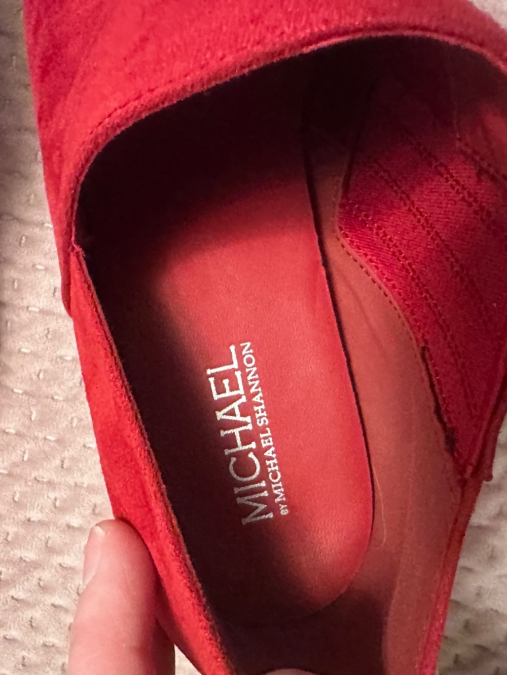 Red suede boots - Picture 4 of 6